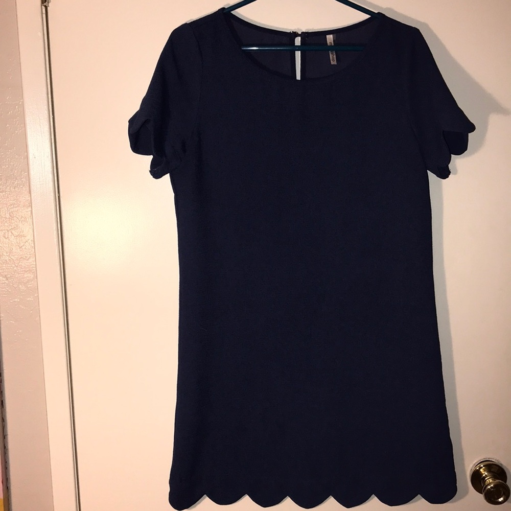 Navy Petal Dress